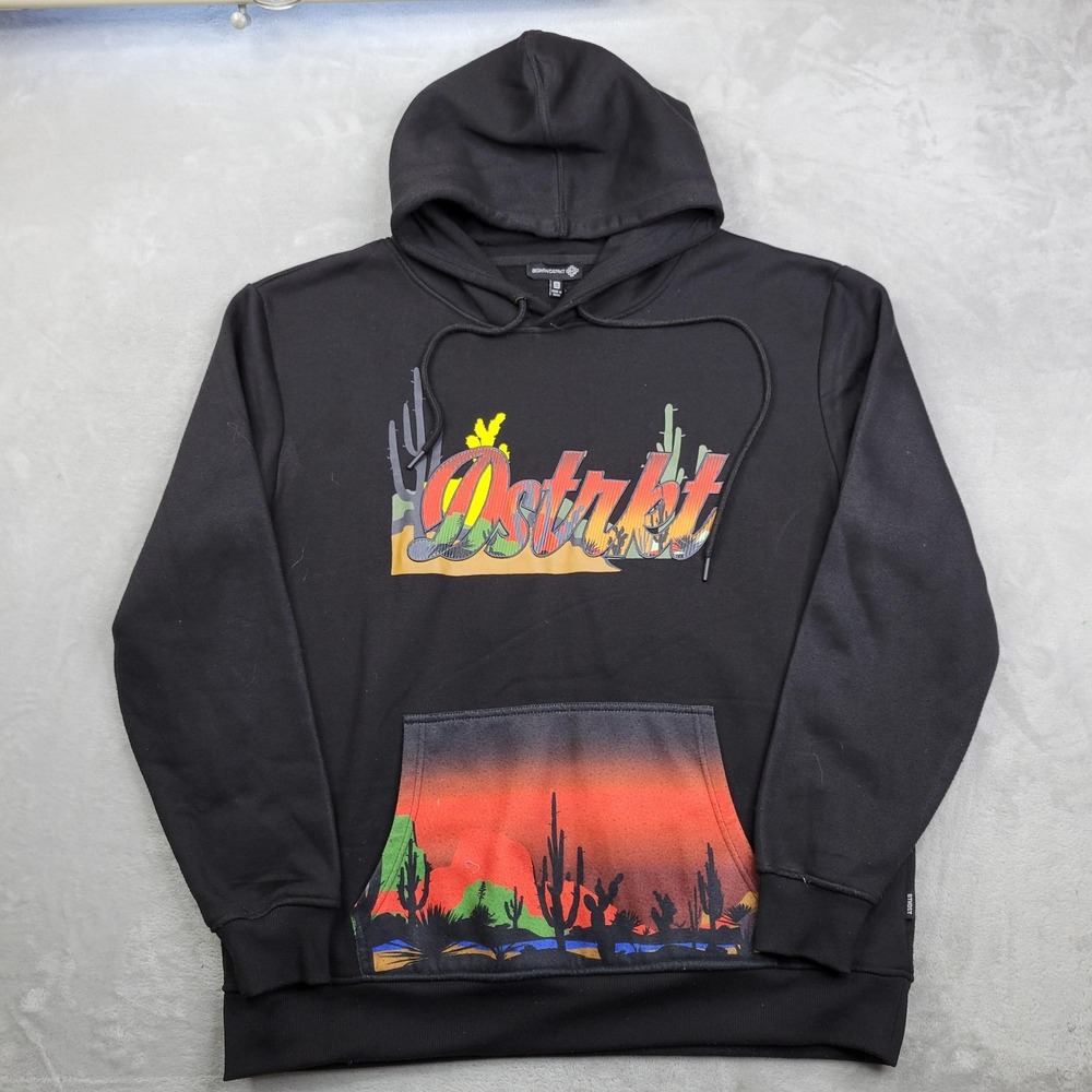 8IGHTH/DSTRKT Hoodie Mens 2XL Desert Cactus Graphic Pullover Sweatshirt Sweater